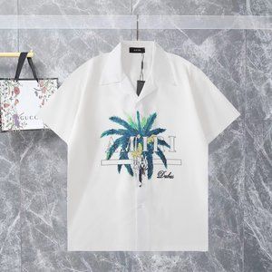 Amiri Men's Silk Printed Short Sleeve Shirt